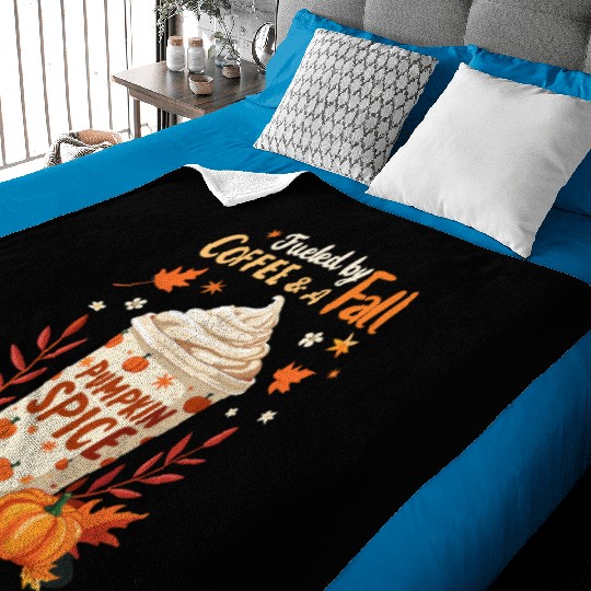 Fueled by Coffee & Fall Vibes Baby Blankets