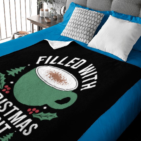 Filled With Christmas Spirit Festive Mug Design Baby Blankets