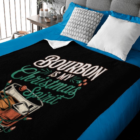 Bourbon Is My Christmas Spirit Festive Design Baby Blankets