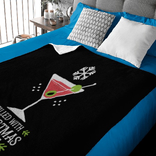 Filled With Christmas Spirit Festive Cocktail Baby Blankets