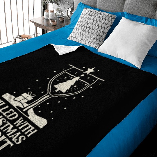 Filled With Christmas Spirit Festive Holiday Cheer Baby Blankets