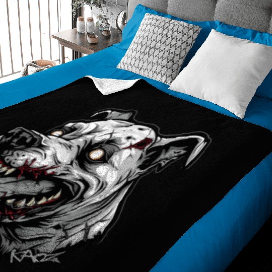 White Zombie Dog Head Baby Blankets
