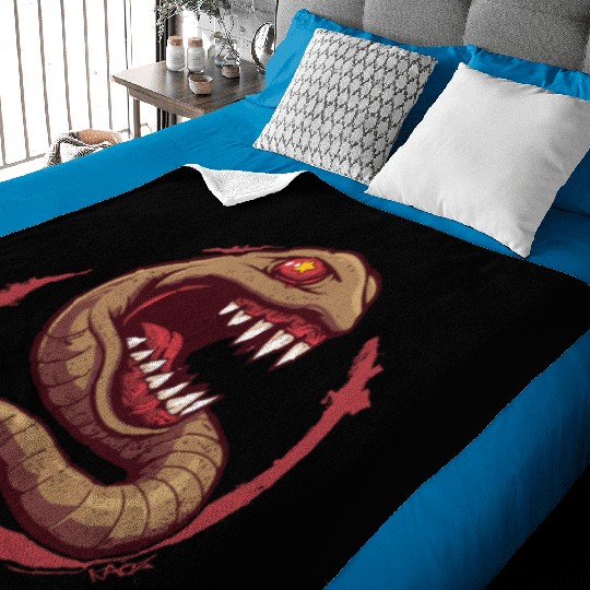 The Communist Worm: Comrade of Horror Baby Blankets