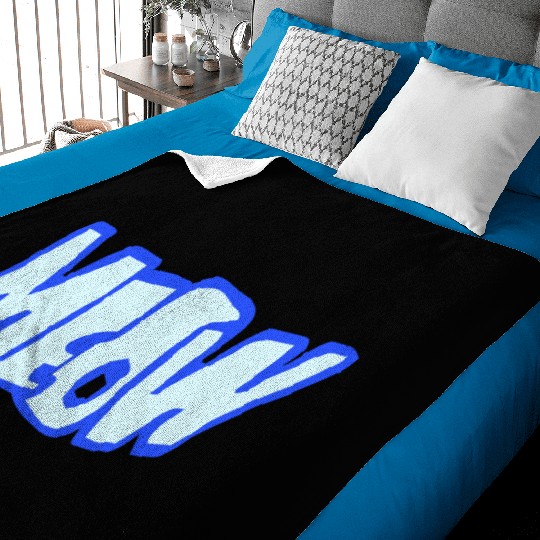 Funny Meow Cat Cartoon Text Quote Comic Letters Baby Blankets