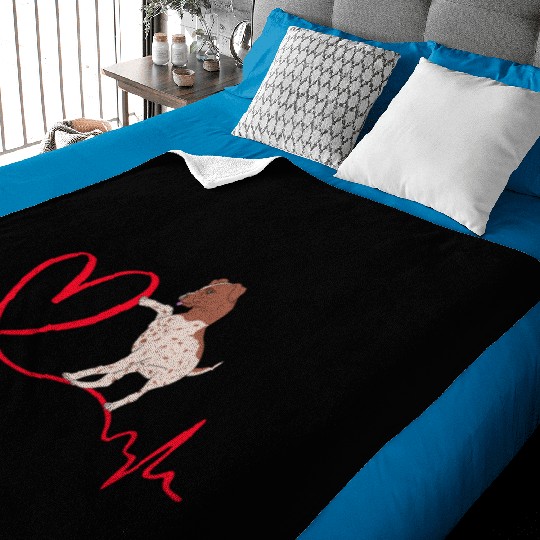 Dog Heartbeat I Love My German Shorthaired Pointer Baby Blankets