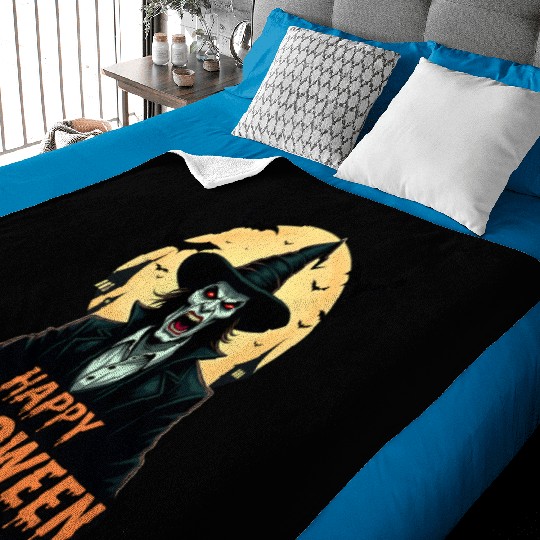 Halloween Horror Witch Baby Blankets