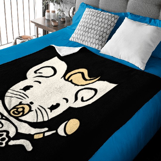 Baby Cat Cute Pacifier Rattle Diaper Toddler Child Baby Blankets