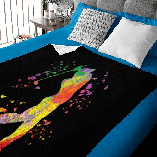 Golfer Colorsplash Kids Miniature Golf Baby Blankets