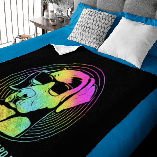 Funny Catahoula Leopard Dog With Sunglasses Baby Blankets