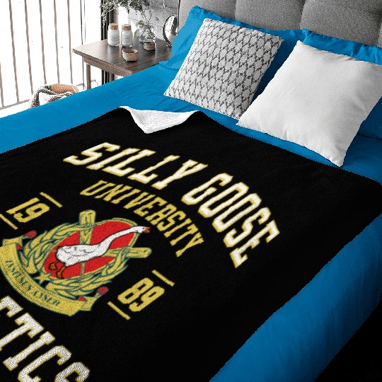 Silly Goose University Athletics Funny Goose Sport Baby Blankets