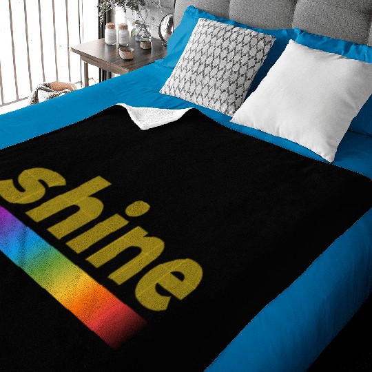 Shine. Light spectrum line. Baby Blankets