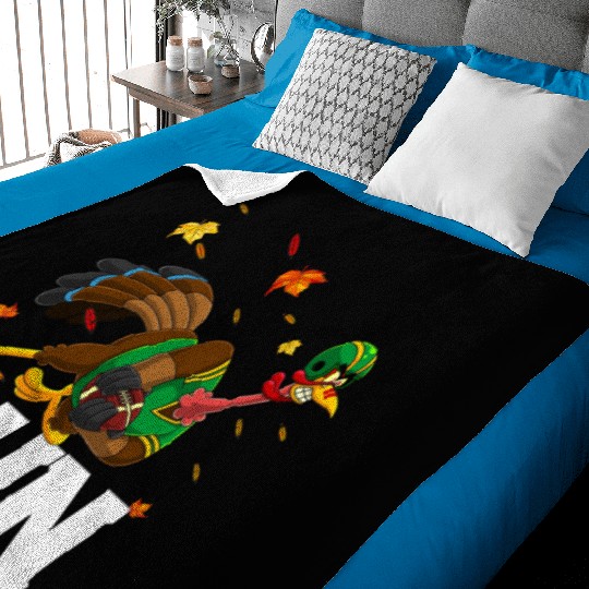 Turkey Run Costume Football Thanksgiving Running T Baby Blankets