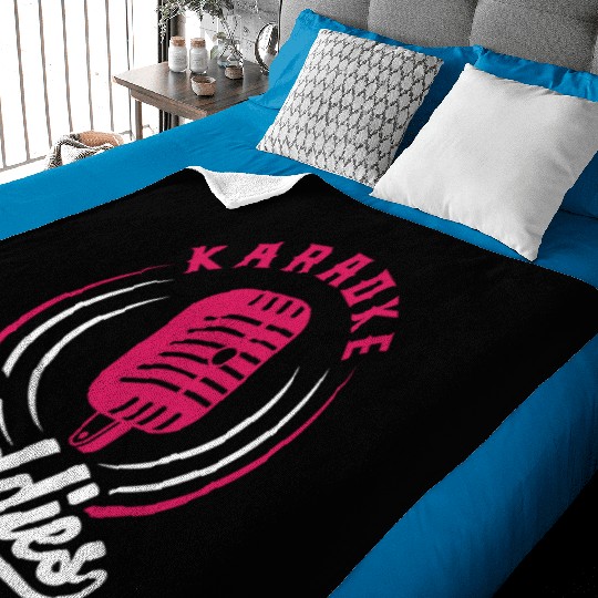 Karaoke Buddies Microphone Retro Style Baby Blankets