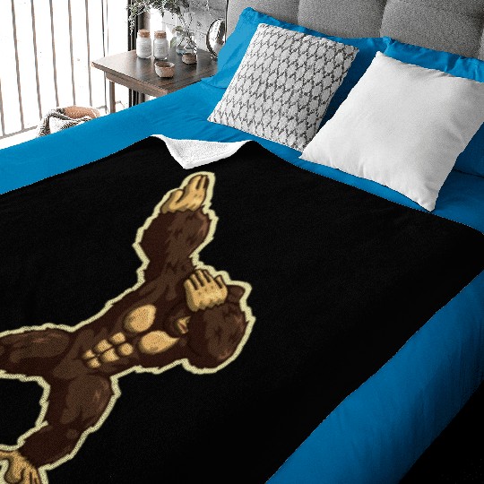 Monkey Chimpanzee Gorilla Dabbing Ape Baby Blankets