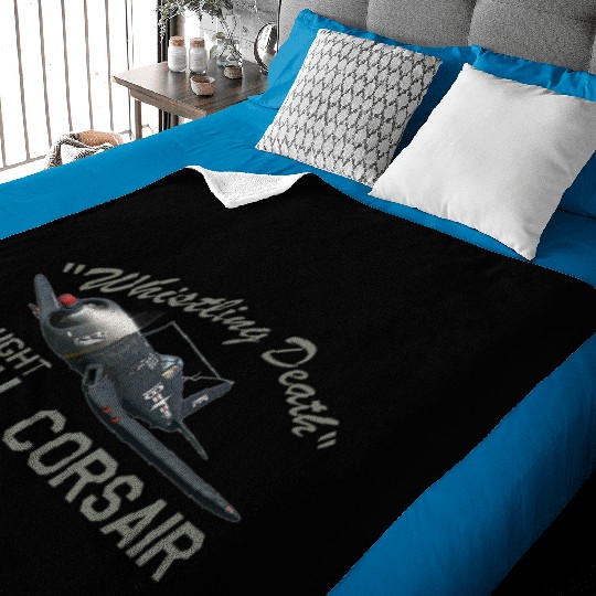 Vought F4U Corsair "Whistling Death" Baby Blankets