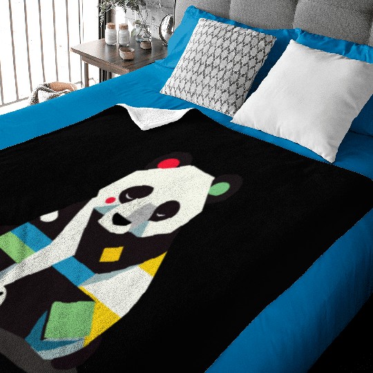 Geometric Panda - Minimalistic and Cute Baby Blankets
