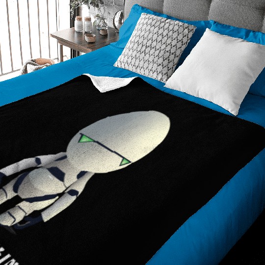 Purple Modern AI Robot Baby Blankets 2