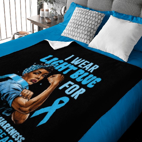 I Wear Light Blue For Addisons Disease Awareness Baby Blankets