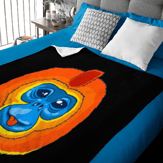 Cute Golden Snub Nosed Monkey Face Baby Blankets