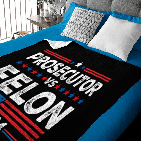 Funny Voting Election 2024 Prosecutor vs Felon Baby Blankets