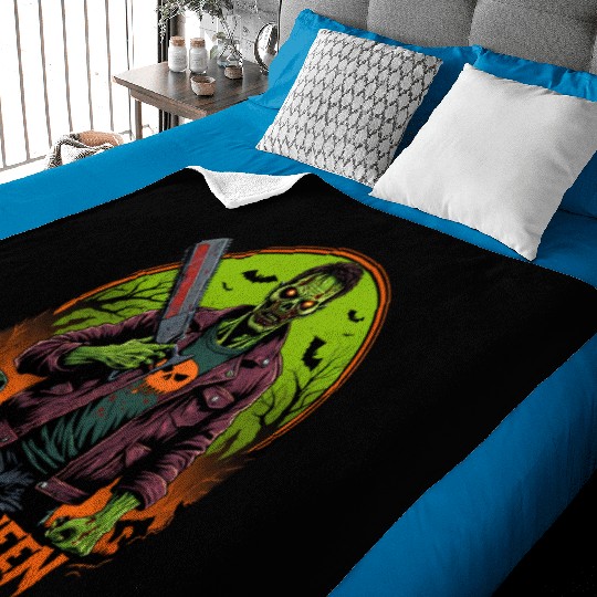 Undead Nightmare: Zombie Halloween Graphic Baby Blankets