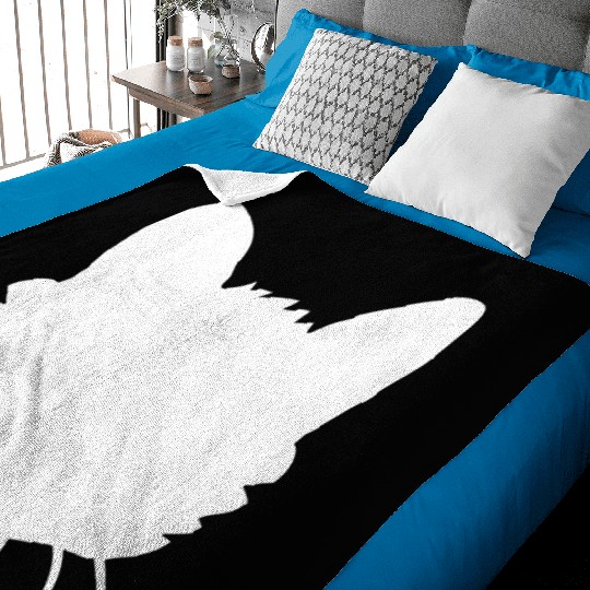 Cat Face Silhouette Kitten Head Outline Outline Baby Blankets