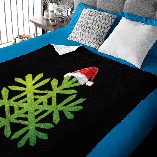 Christmas Buffalo Plaid Snowflakes Santa hat Baby Blankets