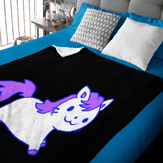 Little Pony Cat Face Little Small Horse Riding Fun Baby Blankets