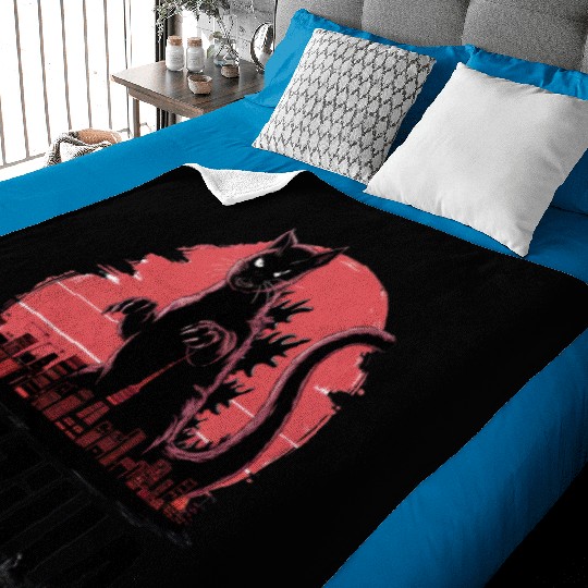 Catzilla: Fierce Feline Monster Baby Blankets