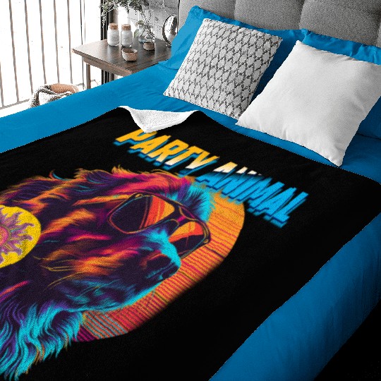 Party Animal Vintage Baby Blankets