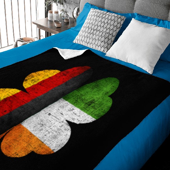 German Irish Shamrock Germany Ireland Flag Baby Blankets