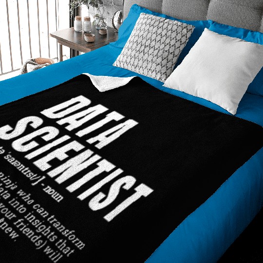 Funny Data Scientist Definition Occupation Occupat Baby Blankets