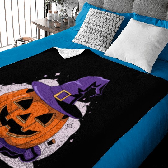 Witchy Jack-O'-Lantern Baby Blankets