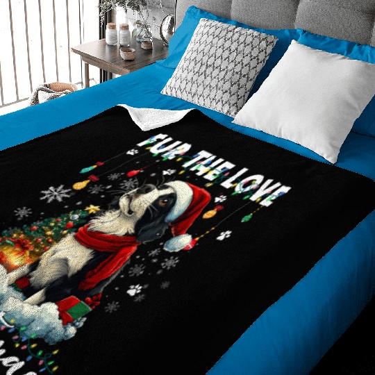 Border Collie Christmas Tree Decorations Dog Lover Baby Blankets