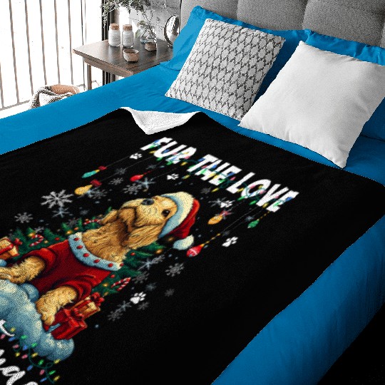 Golden Retriever Christmas Tree Decorations Dog Baby Blankets