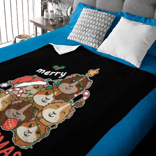 Guinea Pig Christmas Tree Merry Christmas Baby Blankets