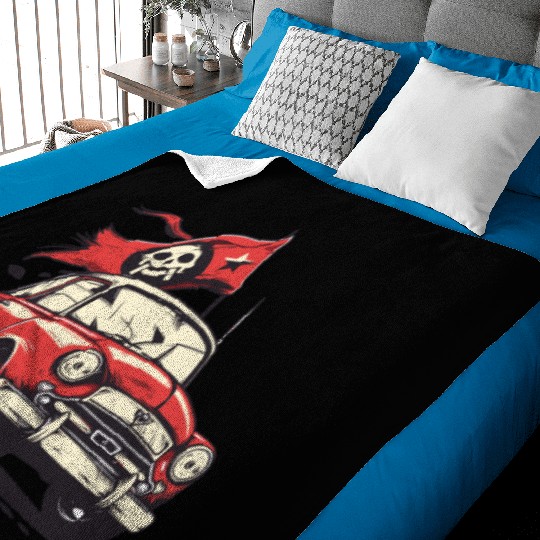 Communist Soviet Pirate Retro Car Baby Blankets