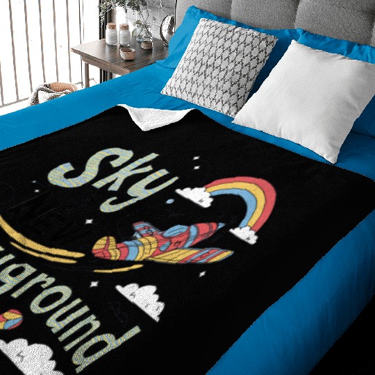 Sky Is My New Playground Baby Blankets
