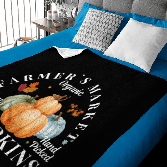 Farmers Market Organic Locally Grown Pumpkins Baby Blankets