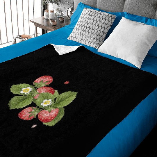 Farm Fresh Harvest, Strawberries Harvest Design Baby Blankets