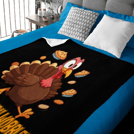 Gobble 'Til You Wobble! Thanksgiving Fun Baby Blankets