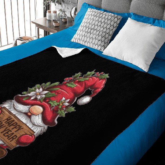 Gnome Elf Happy New Year Baby Blankets