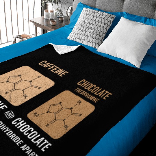 Caffeine Chocolate Funny Organic Chemistry Baby Blankets