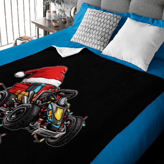 Go Kart Racing Karting Go Kart Racer Christmas Hat Baby Blankets