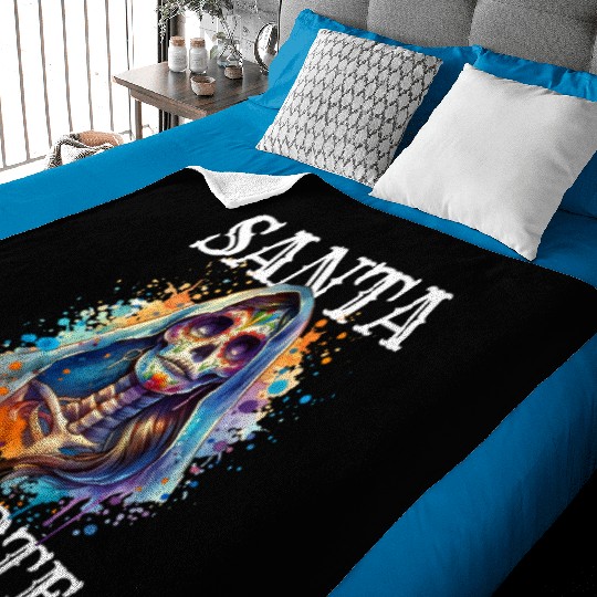 Santa Muerte for Karnival, Halloween and Día de Baby Blankets