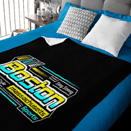 Boston Massachusetts Design Urban Style Baby Blankets