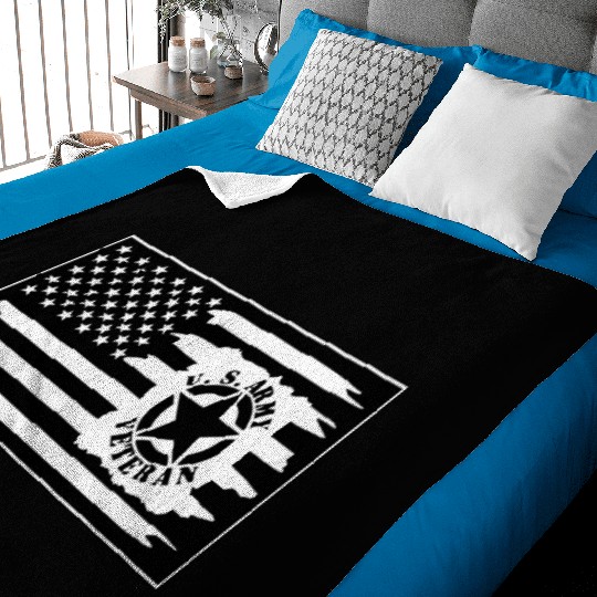 Army Veteran Flag LIKE US ON FB #USAPatriotGraphic Baby Blankets