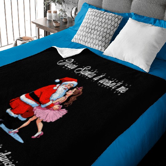 Dear Santa It Wasn t Me I m Always At Dance Ballet Baby Blankets