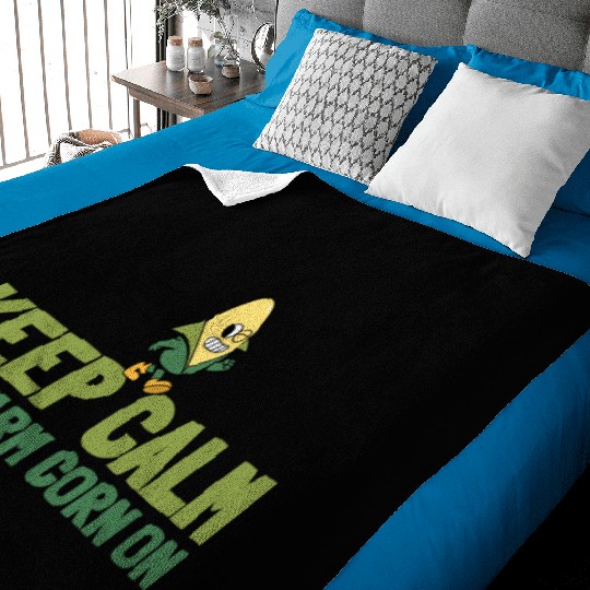 Keep Calm and Farm Corn On Corn Farmer Baby Blankets