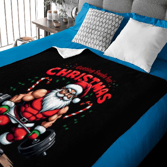 Santa Workout Mode Baby Blankets